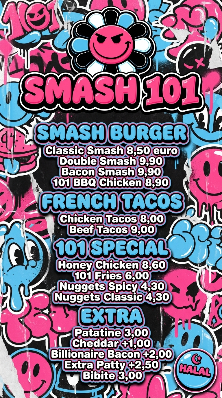 SMASH 101 menu